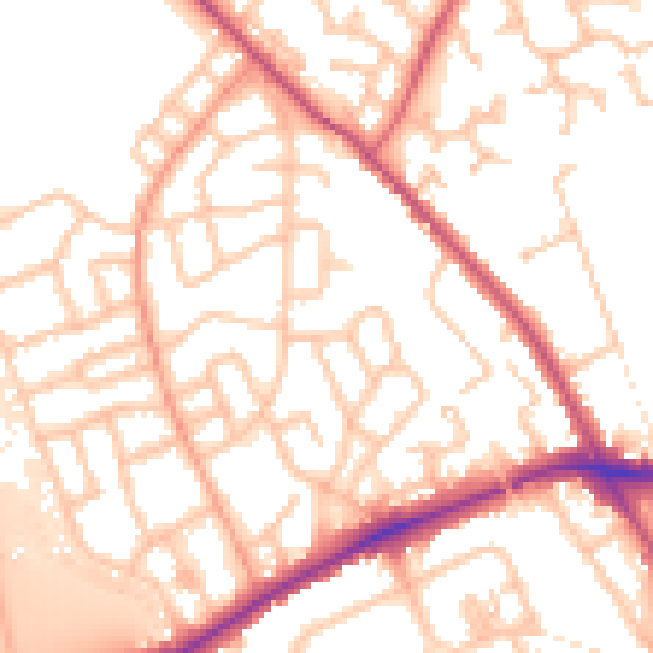 Daytime road noise heatmap for WS3 2ST