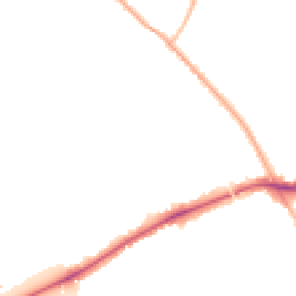 Night-time road noise heatmap for WS3 2SU
