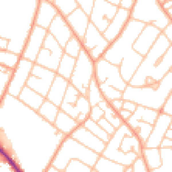 Daytime road noise heatmap for WS3 3FB