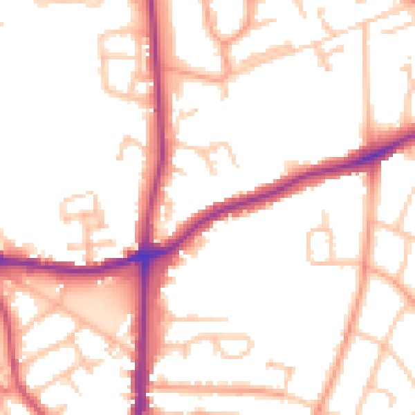 Daytime road noise heatmap for WS3 3LT