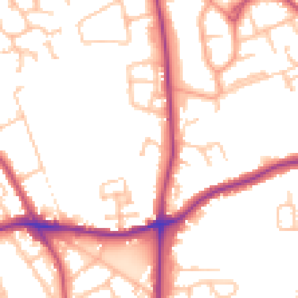 Daytime road noise heatmap for WS3 3NQ