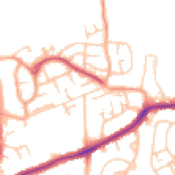 Daytime road noise heatmap for WS3 3RD