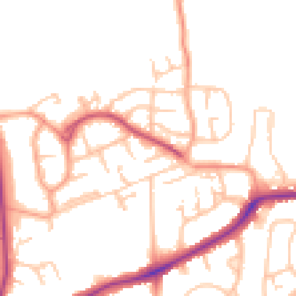 Daytime road noise heatmap for WS3 3RS