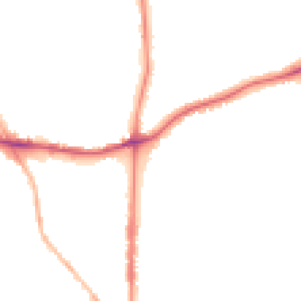 Night-time road noise heatmap for WS3 3SS