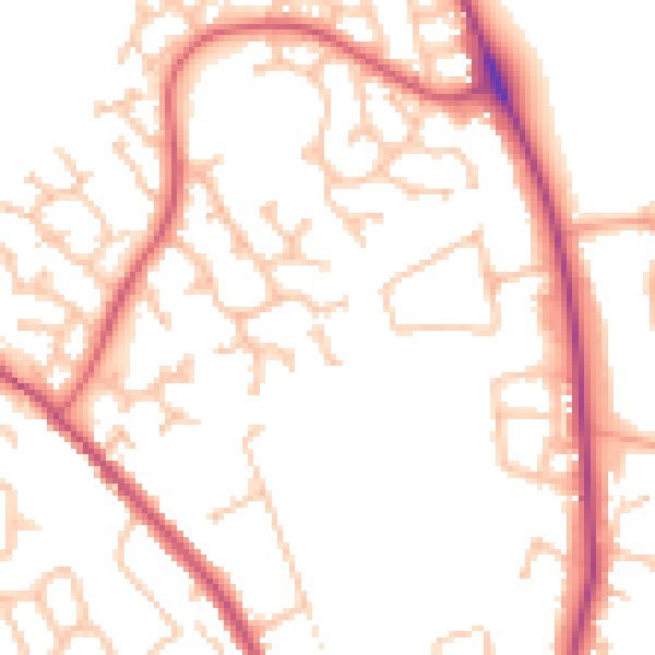 Daytime road noise heatmap for WS3 3TR