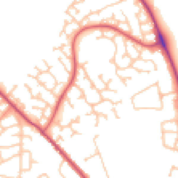 Daytime road noise heatmap for WS3 3TU