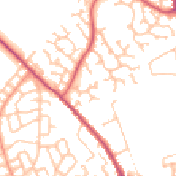 Daytime road noise heatmap for WS3 3UG