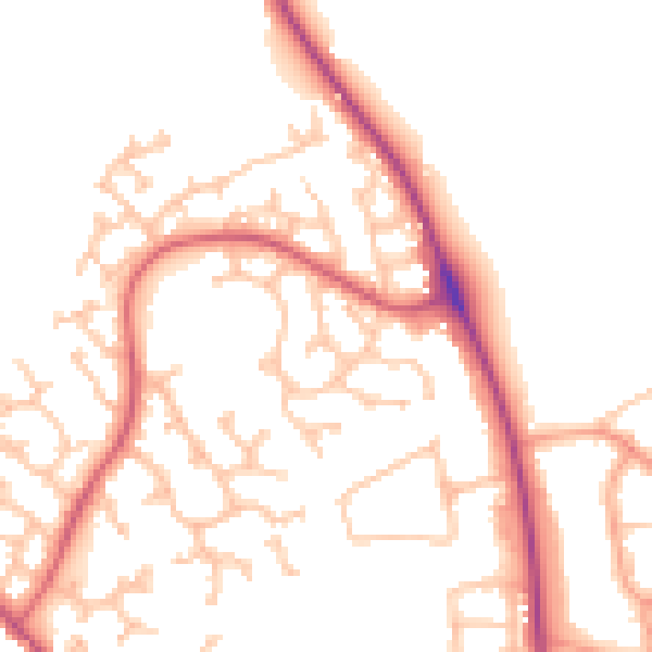 Daytime road noise heatmap for WS3 3XD