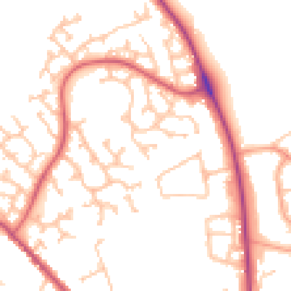 Daytime road noise heatmap for WS3 3XF