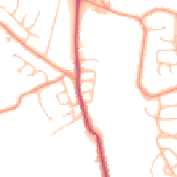 Daytime road noise heatmap for WS3 4BZ