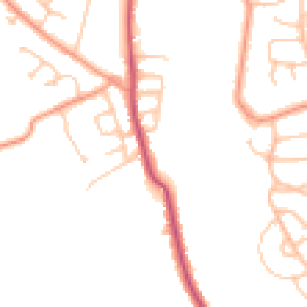 Daytime road noise heatmap for WS3 4DP