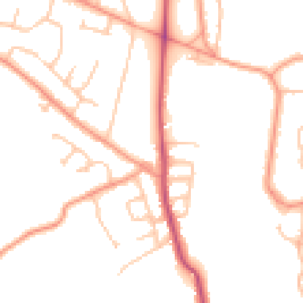 Daytime road noise heatmap for WS3 4LG