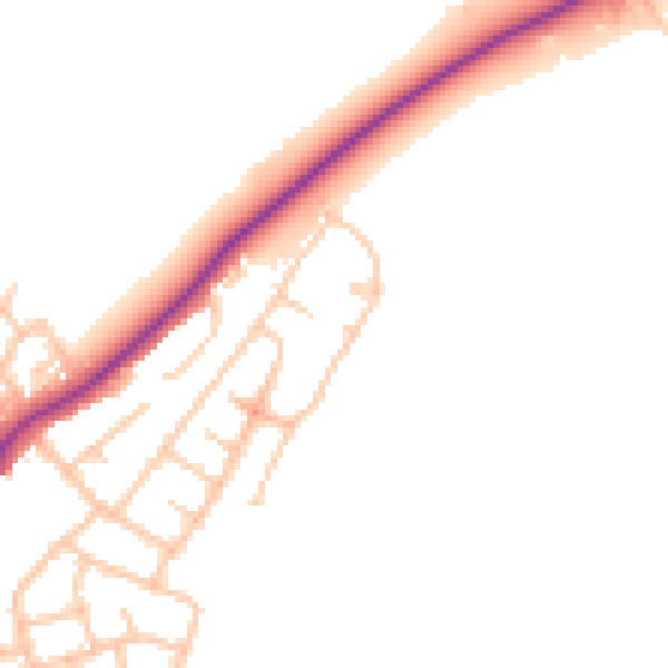 Daytime road noise heatmap for WS3 4PY