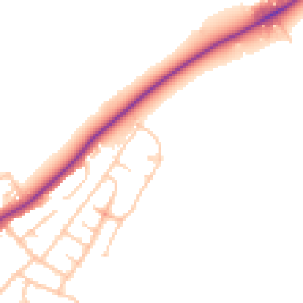 Daytime road noise heatmap for WS3 4PZ