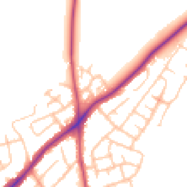 Daytime road noise heatmap for WS3 5BP