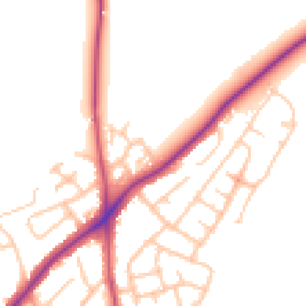 Daytime road noise heatmap for WS3 5BT