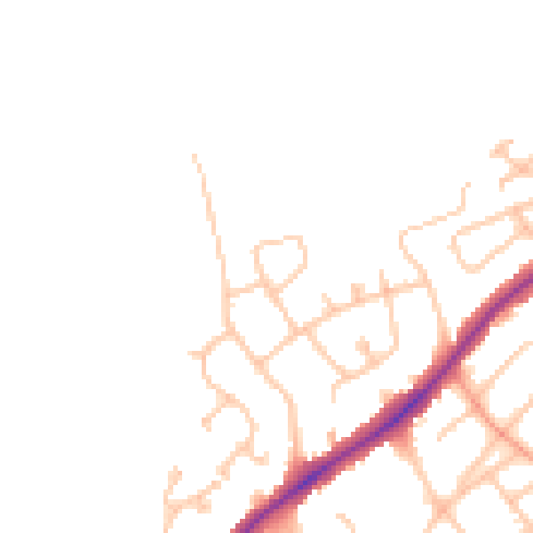 Daytime road noise heatmap for WS3 5DR