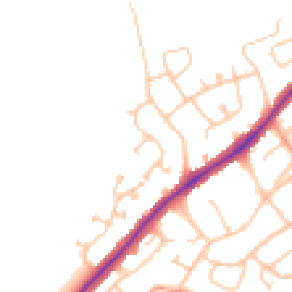 Daytime road noise heatmap for WS3 5EU