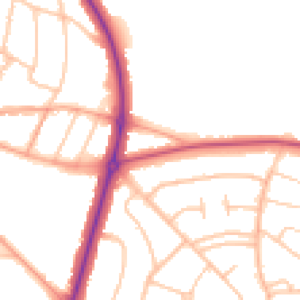Daytime road noise heatmap for WS5 3AG