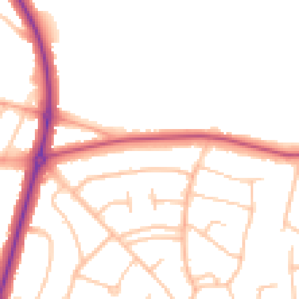 Daytime road noise heatmap for WS5 3AH