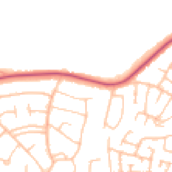 Daytime road noise heatmap for WS5 3AJ