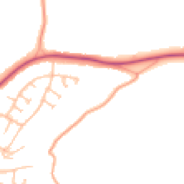 Daytime road noise heatmap for WS5 3AL