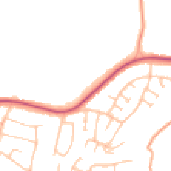 Daytime road noise heatmap for WS5 3AR