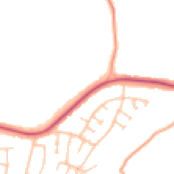Daytime road noise heatmap for WS5 3AS