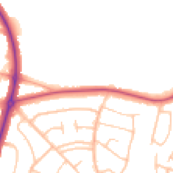 Daytime road noise heatmap for WS5 3AW