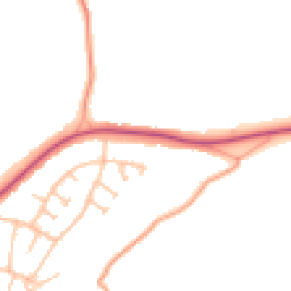 Daytime road noise heatmap for WS5 3AZ