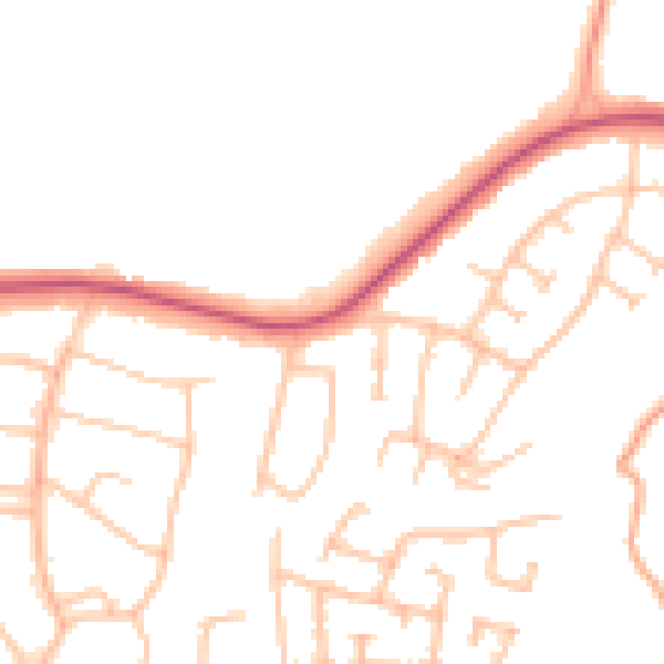 Daytime road noise heatmap for WS5 3BD