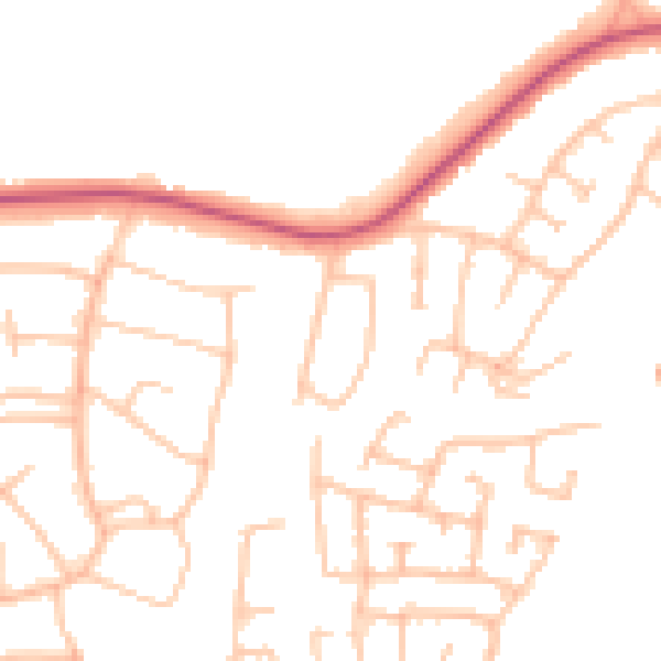 Daytime road noise heatmap for WS5 3BE