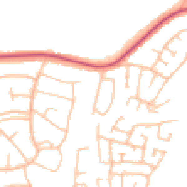 Daytime road noise heatmap for WS5 3BG