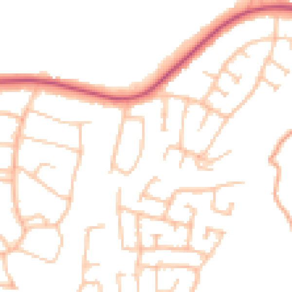 Daytime road noise heatmap for WS5 3BH