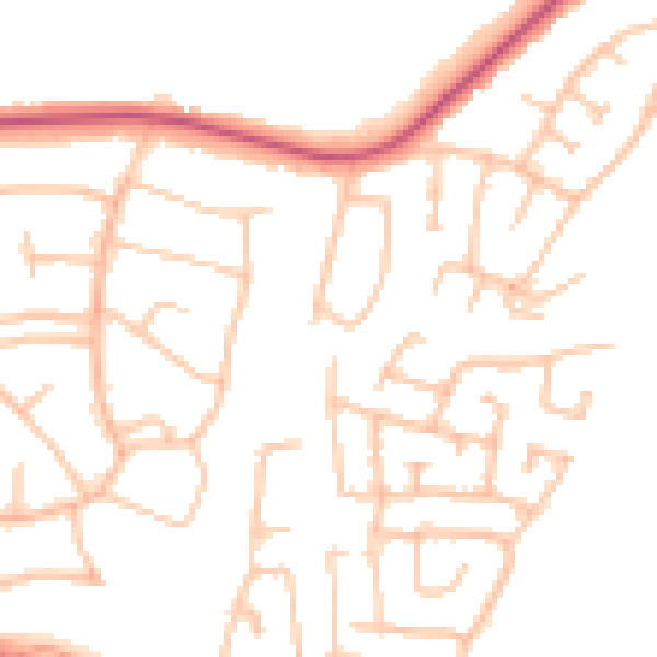 Daytime road noise heatmap for WS5 3BQ