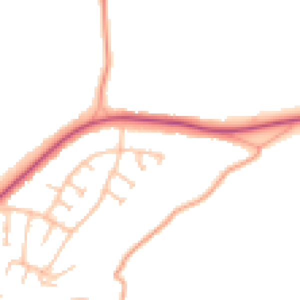 Daytime road noise heatmap for WS5 3BT