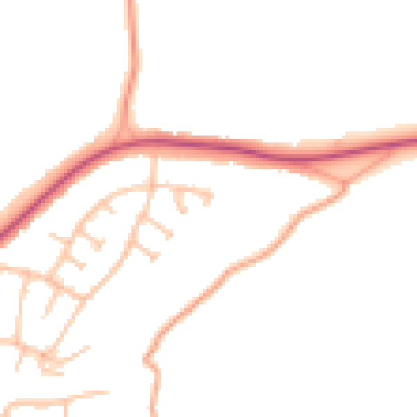 Daytime road noise heatmap for WS5 3BU