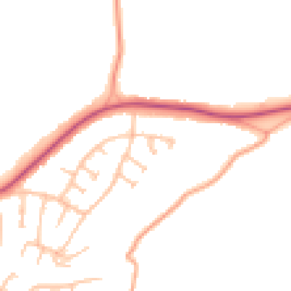 Daytime road noise heatmap for WS5 3BX