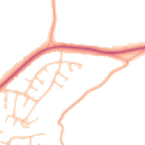 Daytime road noise heatmap for WS5 3BY