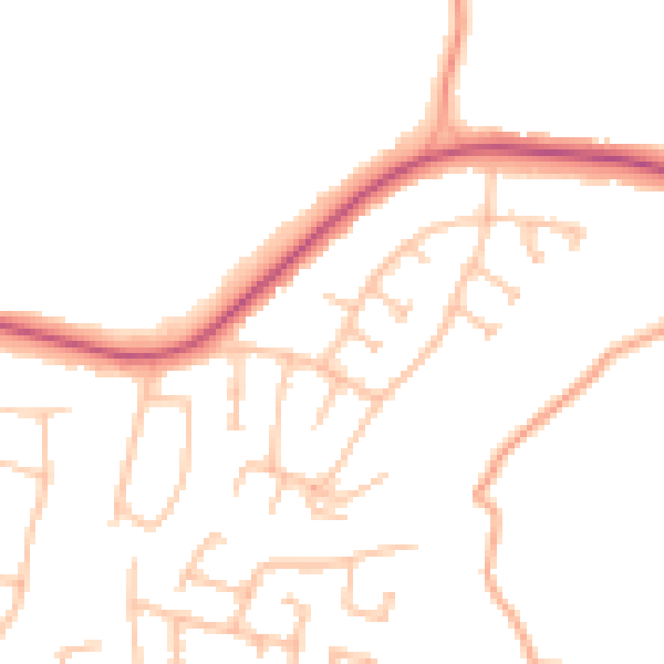 Daytime road noise heatmap for WS5 3DD