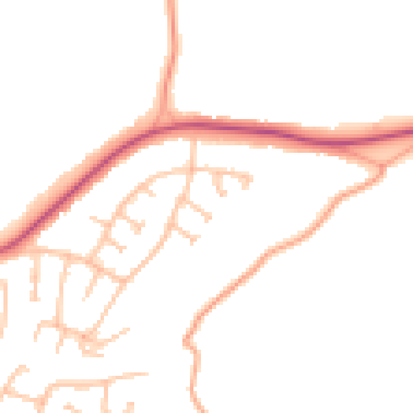 Daytime road noise heatmap for WS5 3DJ