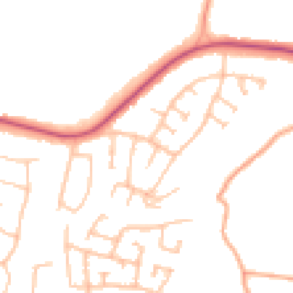 Daytime road noise heatmap for WS5 3DQ