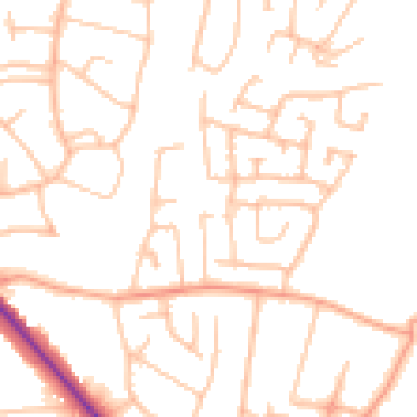 Daytime road noise heatmap for WS5 3EA