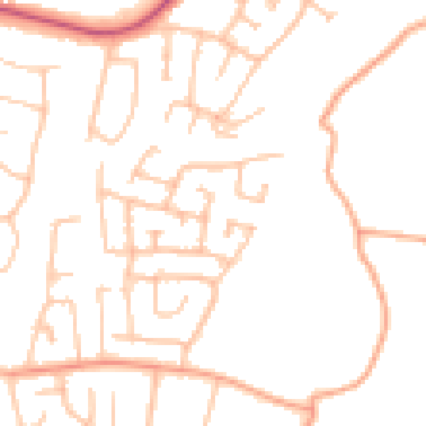 Daytime road noise heatmap for WS5 3EX