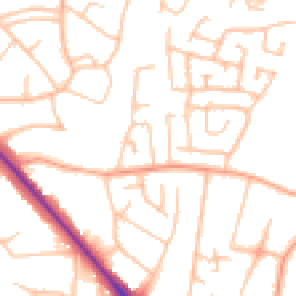Daytime road noise heatmap for WS5 3JB
