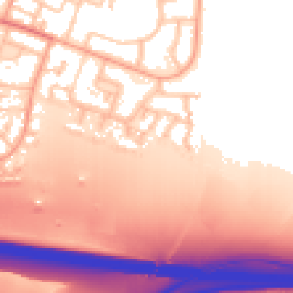 Daytime road noise heatmap for WS5 4AF