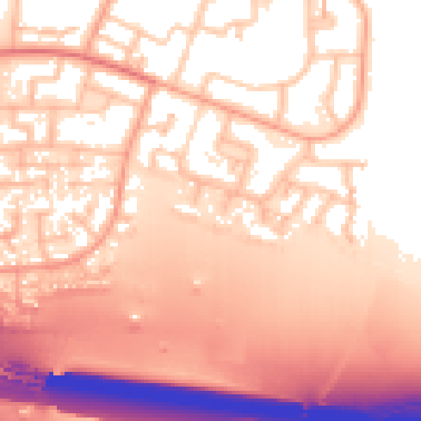 Daytime road noise heatmap for WS5 4DJ