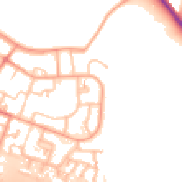 Daytime road noise heatmap for WS5 4DZ