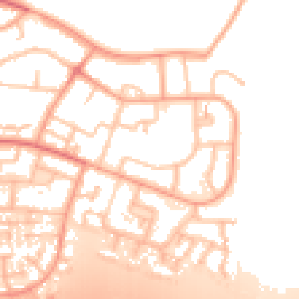 Daytime road noise heatmap for WS5 4EP
