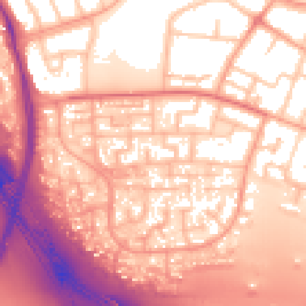 Daytime road noise heatmap for WS5 4HL